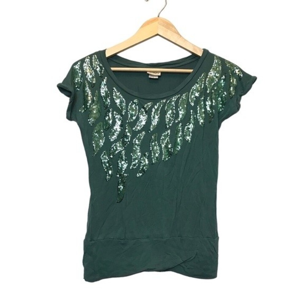Vintage Y2K‎ daytrip green sequin top m